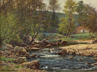 Springtime on the Wyre, Dolphinholme, 1906